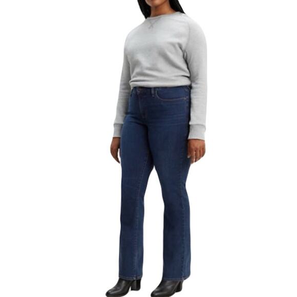 NWT LEVIS Jeans Woman W 34 L 32 Blue 315 Bootcut Shaping Tummy-Slimming Stretch - Picture 1 of 13